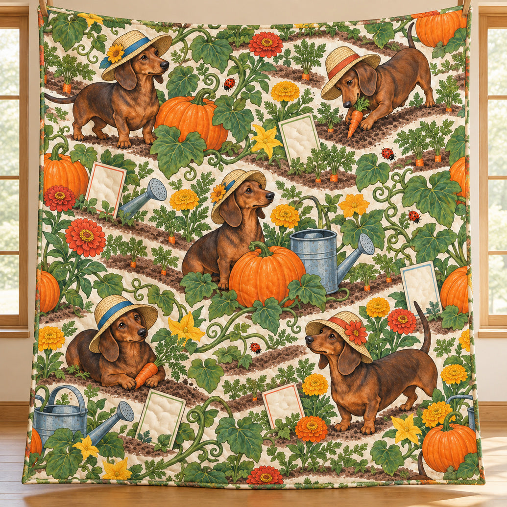 Harvest Hound Garden Rows Quilt Blanket