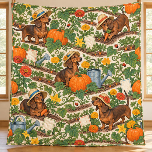Harvest Hound Garden Rows Quilt Blanket