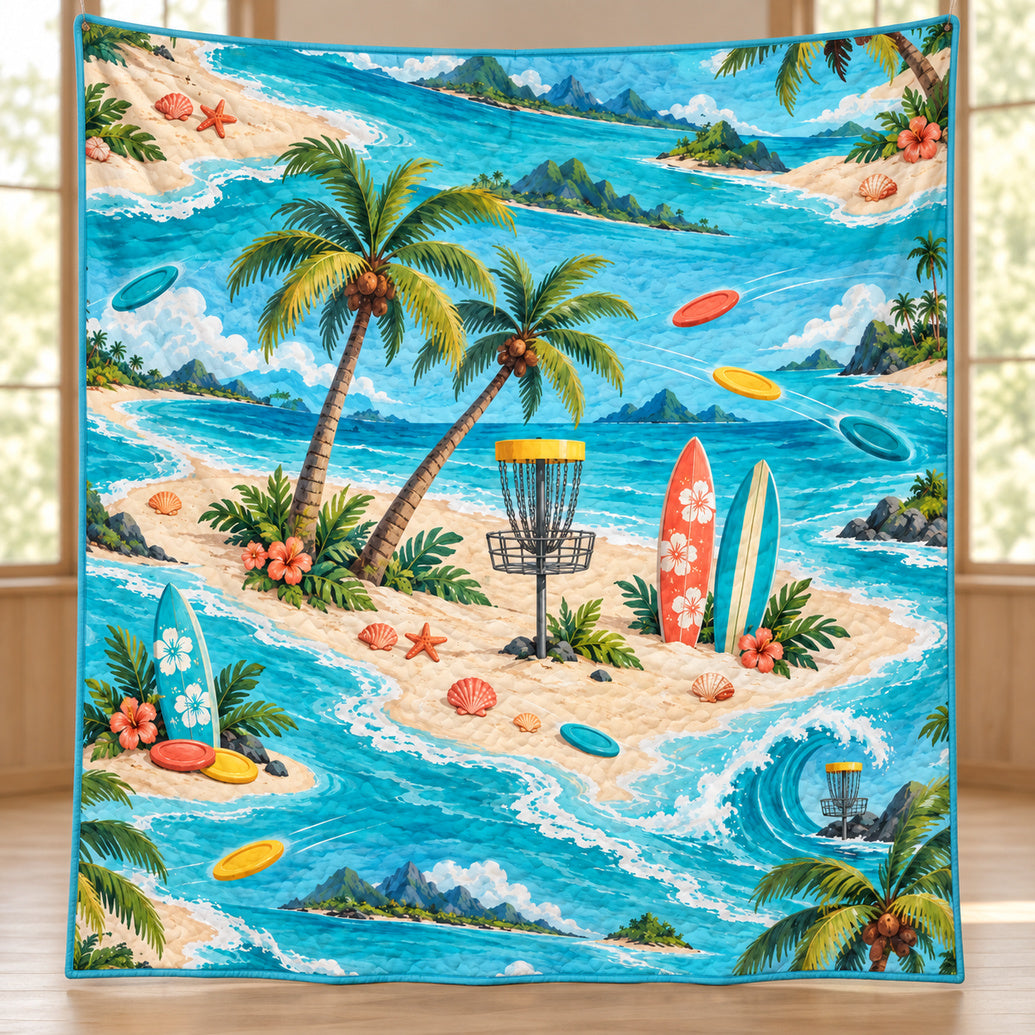 Shoreline Basket Getaway Quilt Blanket