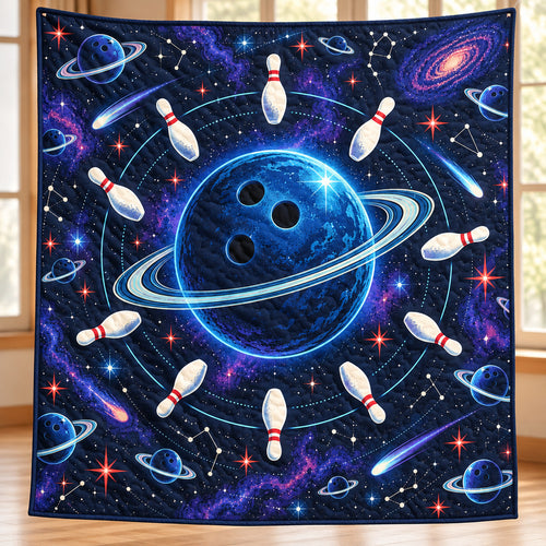 Cosmic Pin Orbit Quilt Blanket
