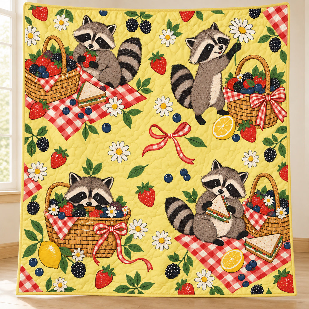 Berry Basket Bandits Quilt Blanket