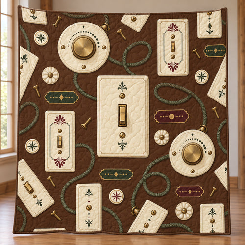 Porcelain Switchboard Social Quilt Blanket