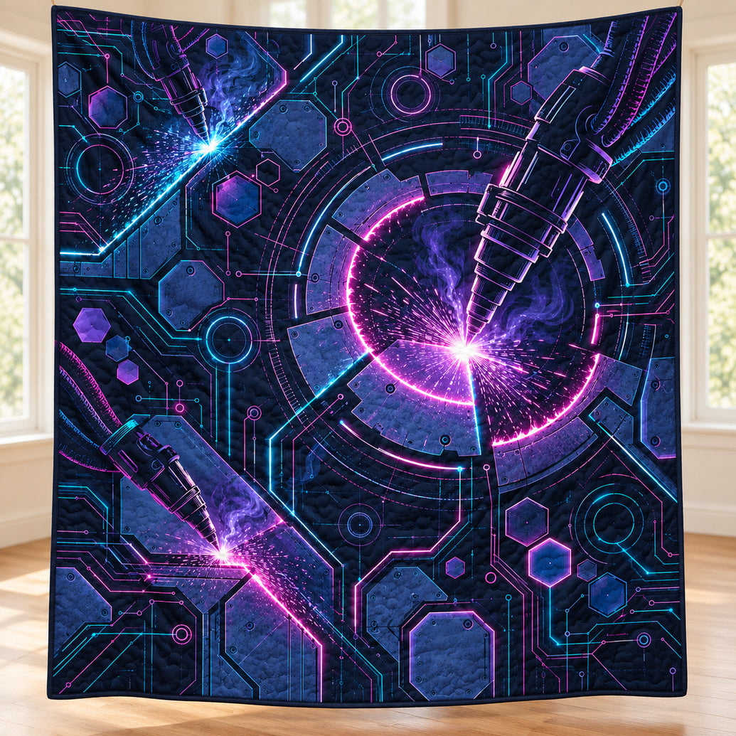 Indigo Cutline Constellation Quilt Blanket