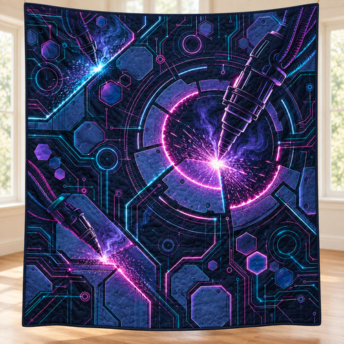 Indigo Cutline Constellation Quilt Blanket