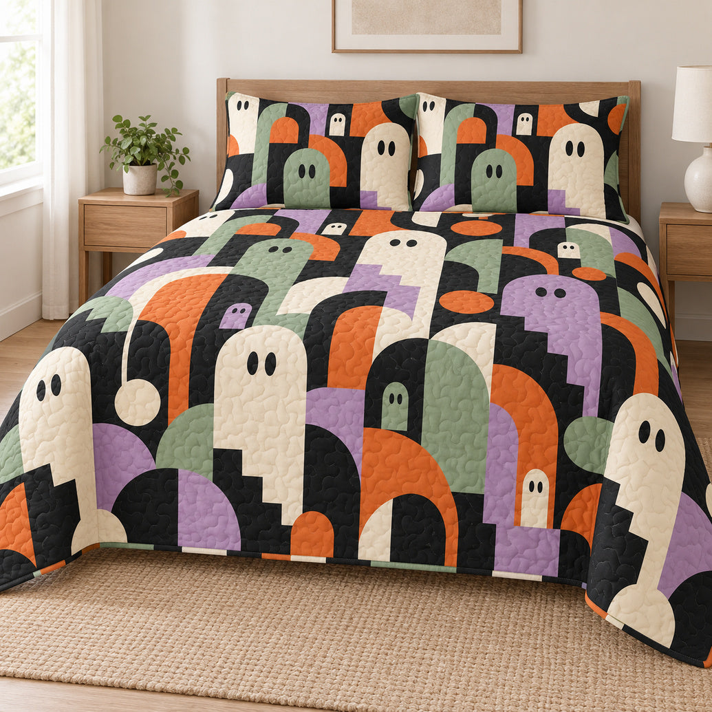 Blockwork Boo Parade Bedding Set