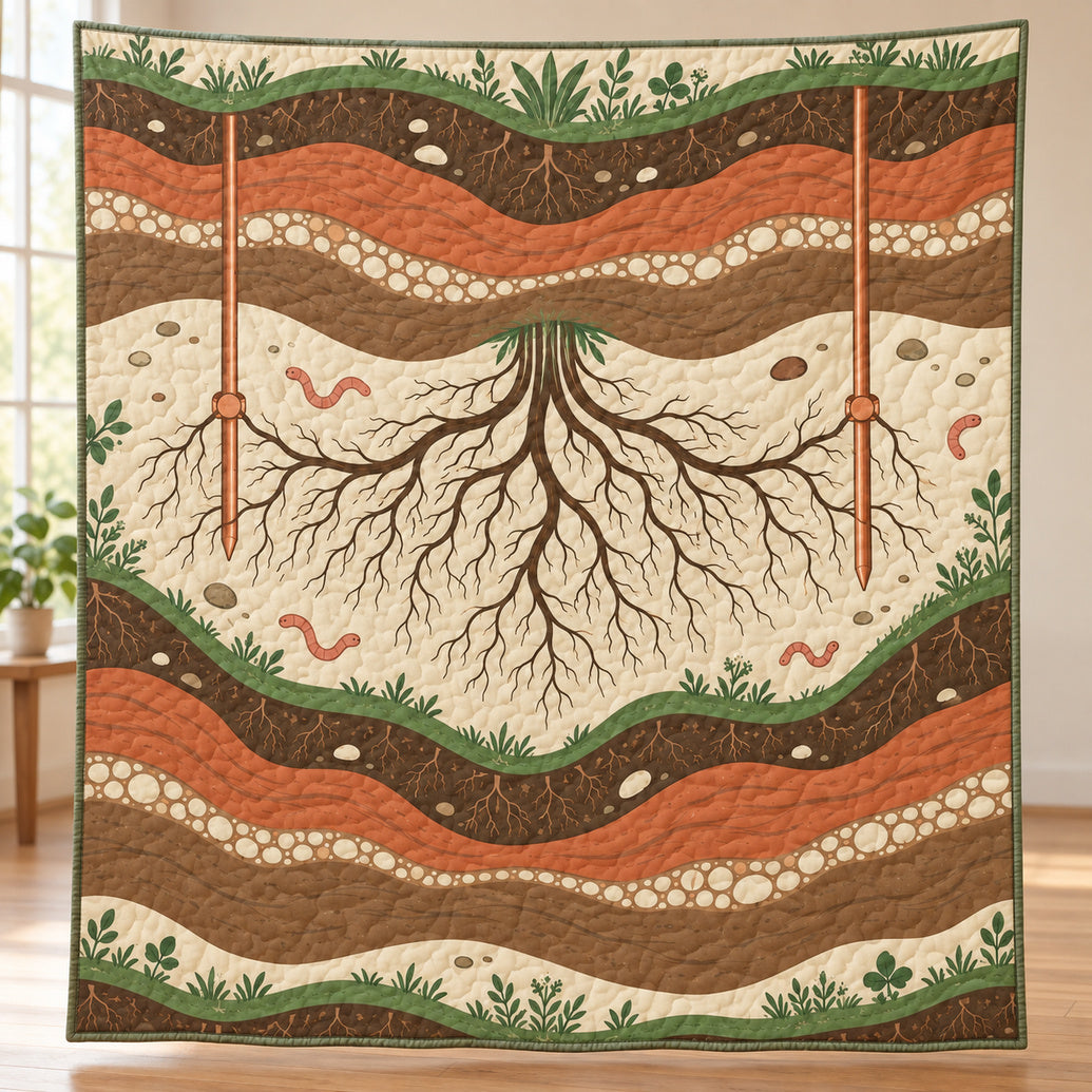 Grounded Garden Layers Quilt Blanket