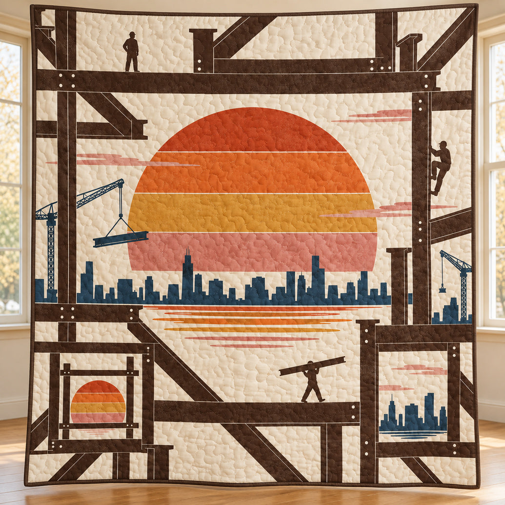 Beamset Sunset Frames Quilt Blanket
