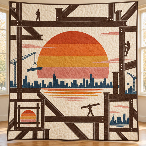 Beamset Sunset Frames Quilt Blanket