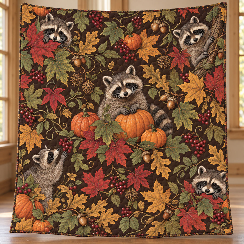Copperleaf Raccoon Conservatory Quilt Blanket