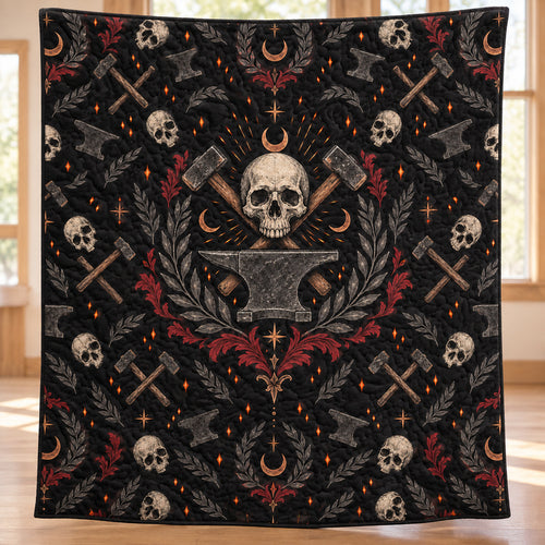 Nocturne Anvil Heraldry Quilt Blanket