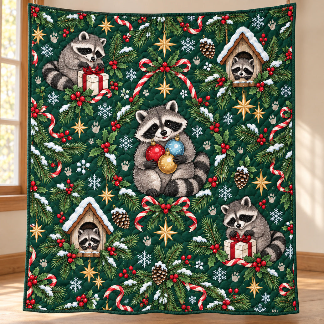 Ornament Heist Holiday Quilt Blanket