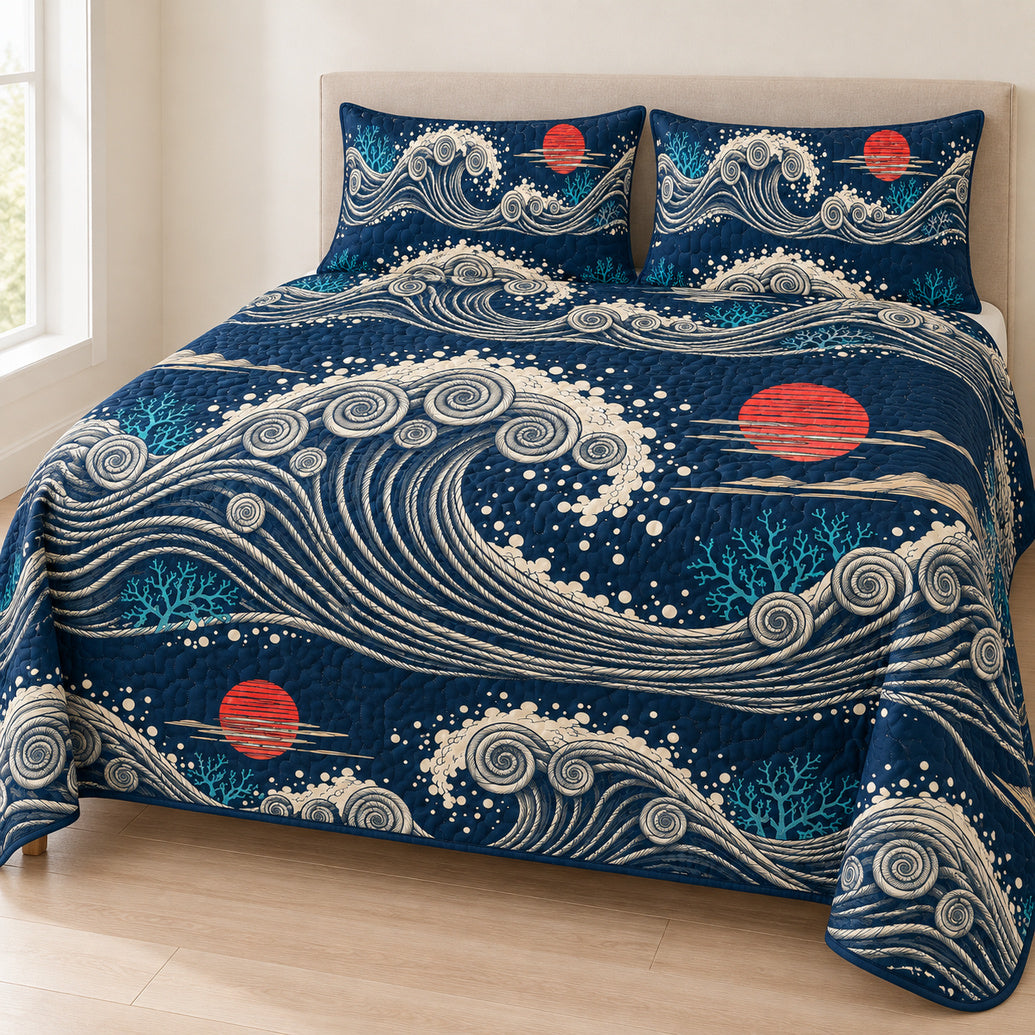 Tidecoil Engraved Current Bedding Set