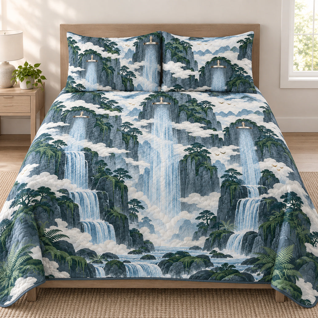Cascade Shower Canopy Bedding Set