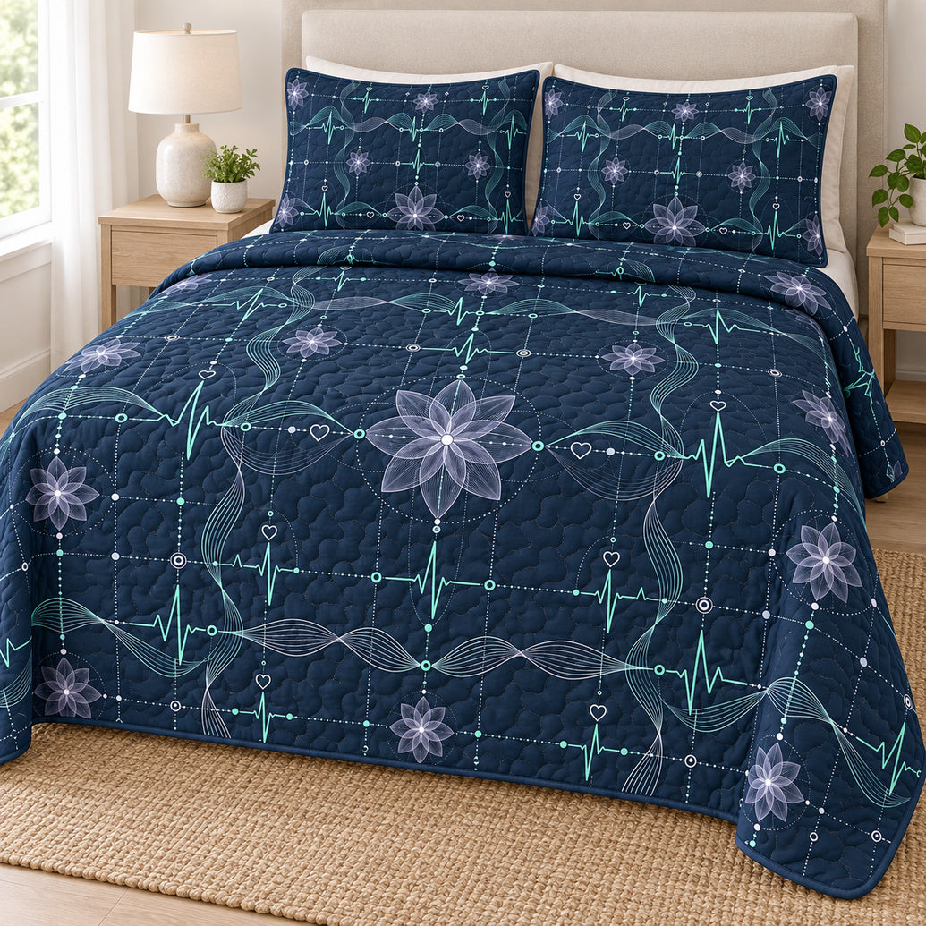 EKG Botanical Circuit Bedding Set