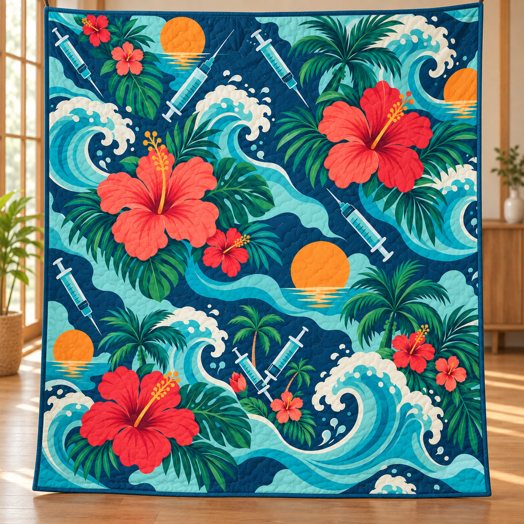 Tropic Dose Escape Quilt Blanket