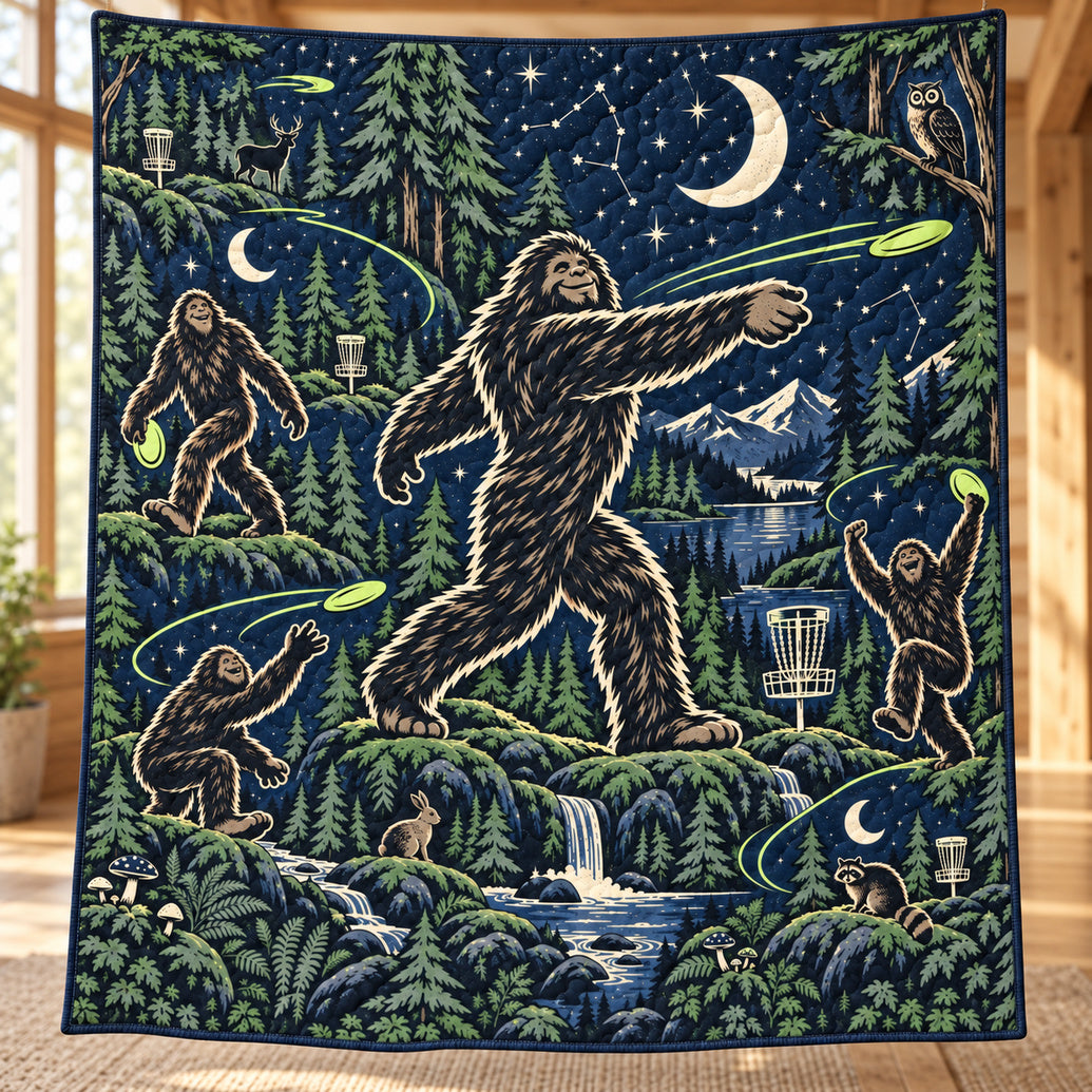 Moonlit Fairway Folklore Quilt Blanket