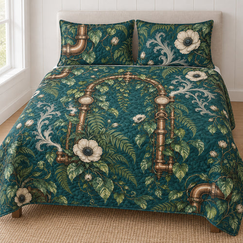 Verdigris Vine Pipe Conservatory Bedding Set