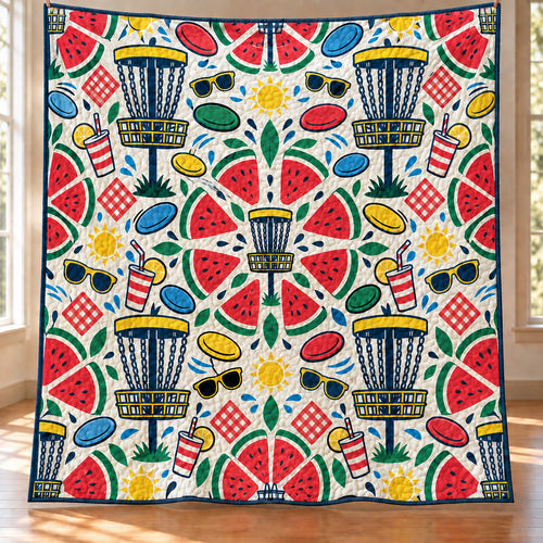 Watermelon Basket Social Quilt Blanket