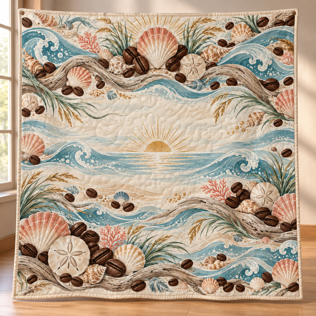 Sunrise Grounds Shoreline Quilt Blanket