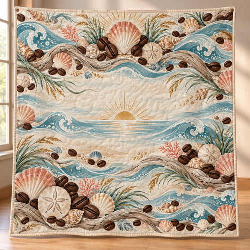 Sunrise Grounds Shoreline Quilt Blanket