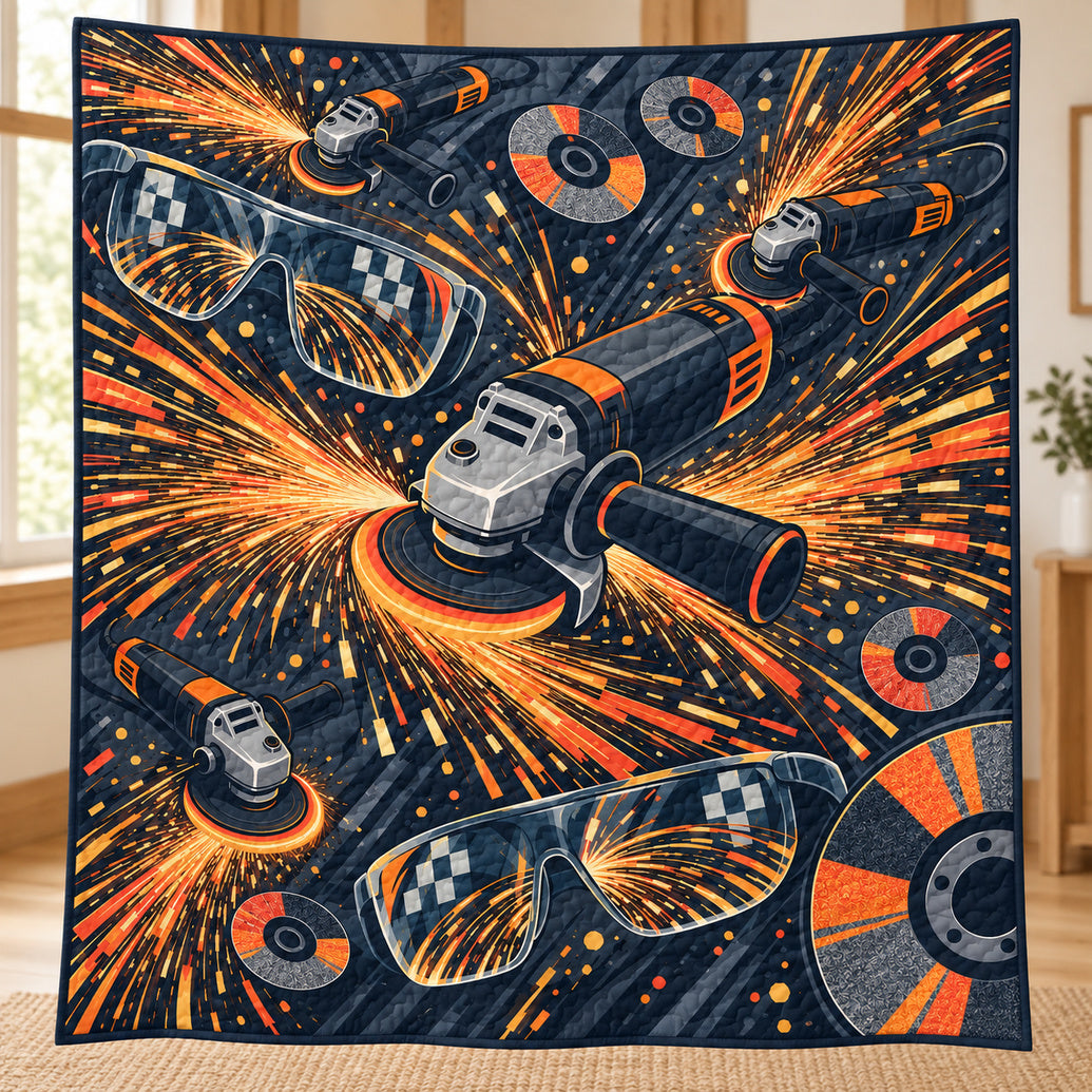 Amber Spark Rally Quilt Blanket