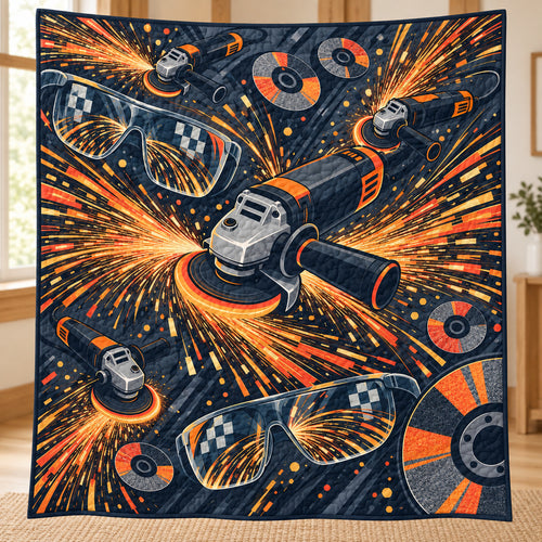 Amber Spark Rally Quilt Blanket