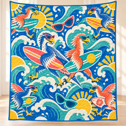 Surfboard Raptor Swell Quilt Blanket
