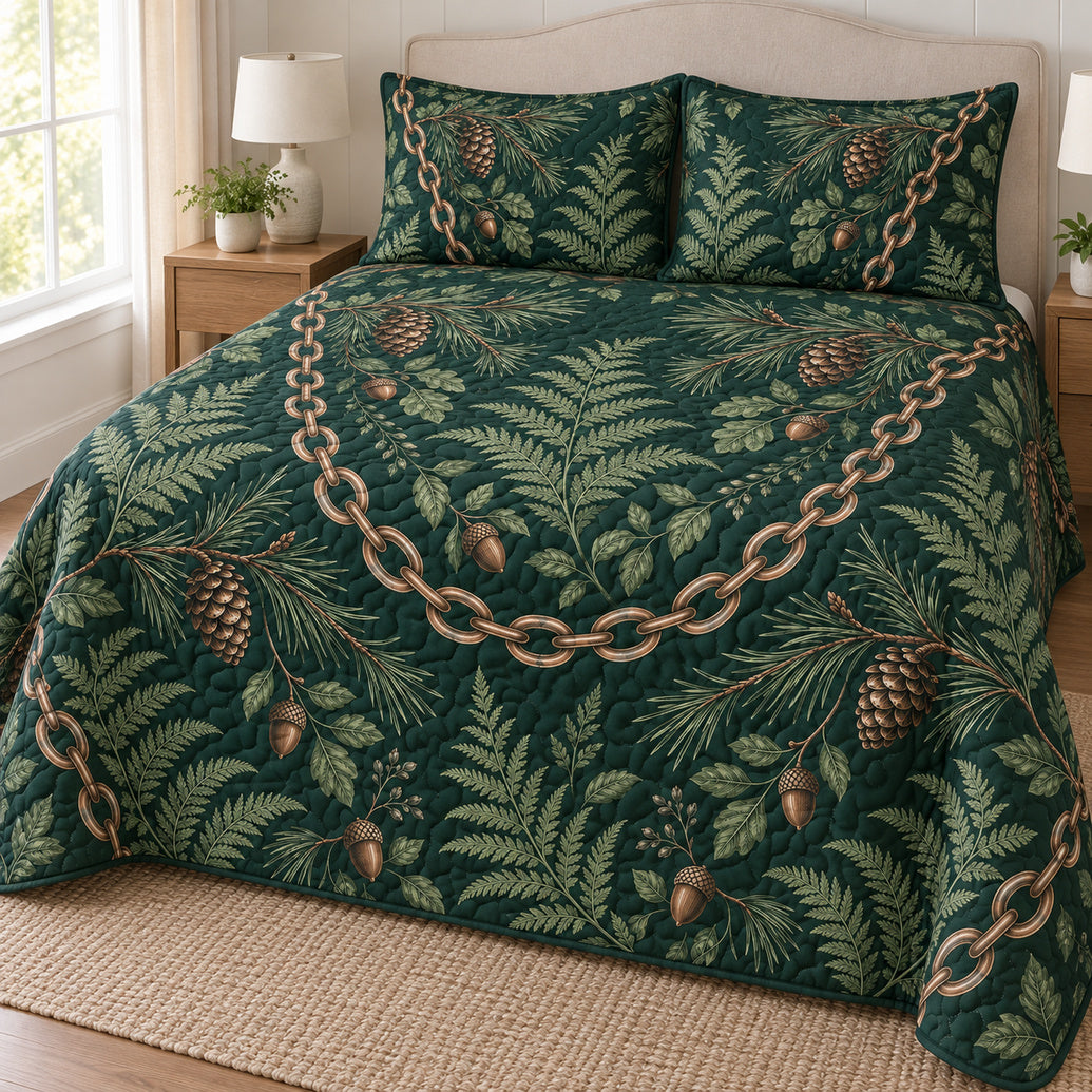 Evergreen Chain Canopy Bedding Set