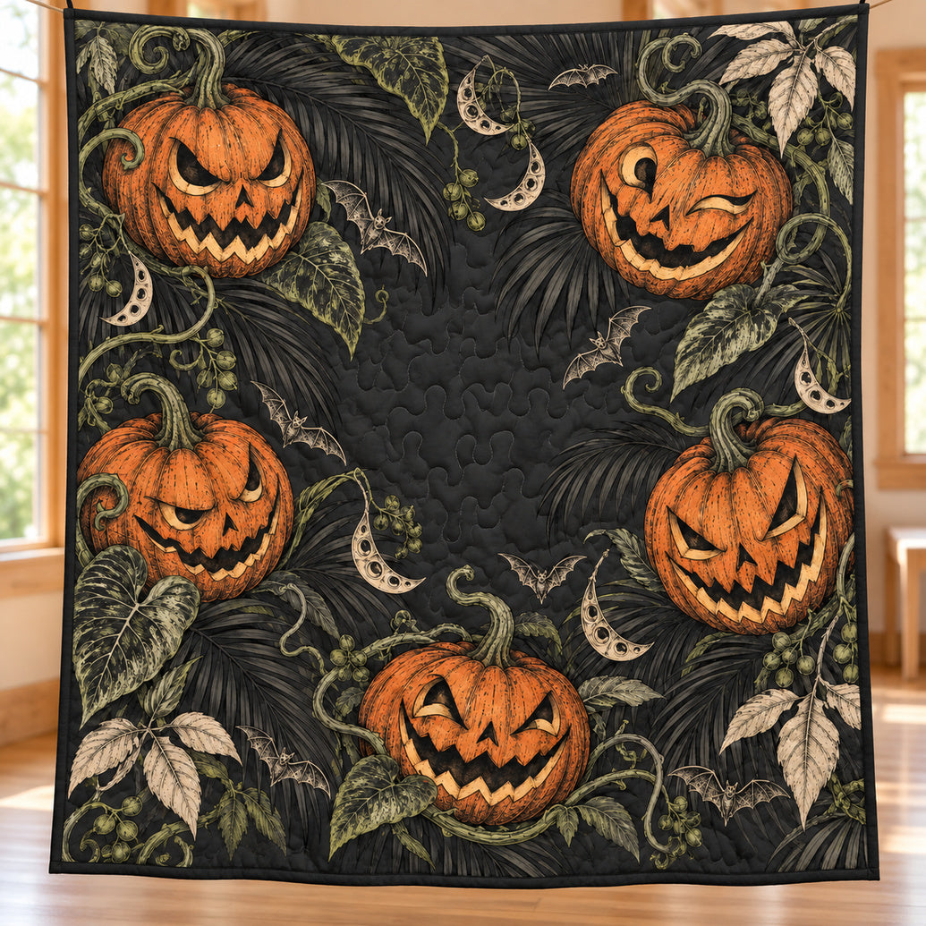 Palmshade Pumpkin Parade Quilt Blanket