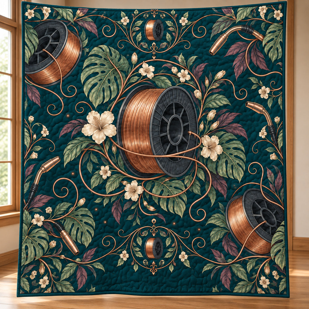 Petrol Vine Foundry Quilt Blanket