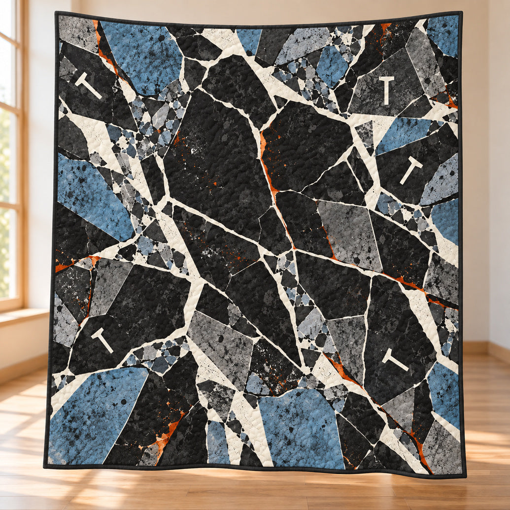 Ember Fracture Atlas Quilt Blanket