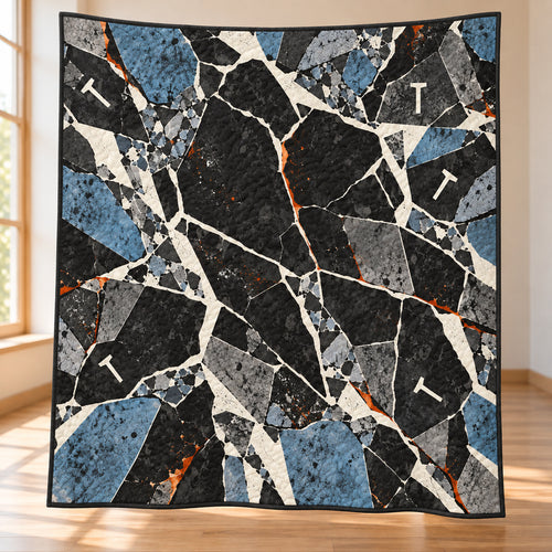 Ember Fracture Atlas Quilt Blanket