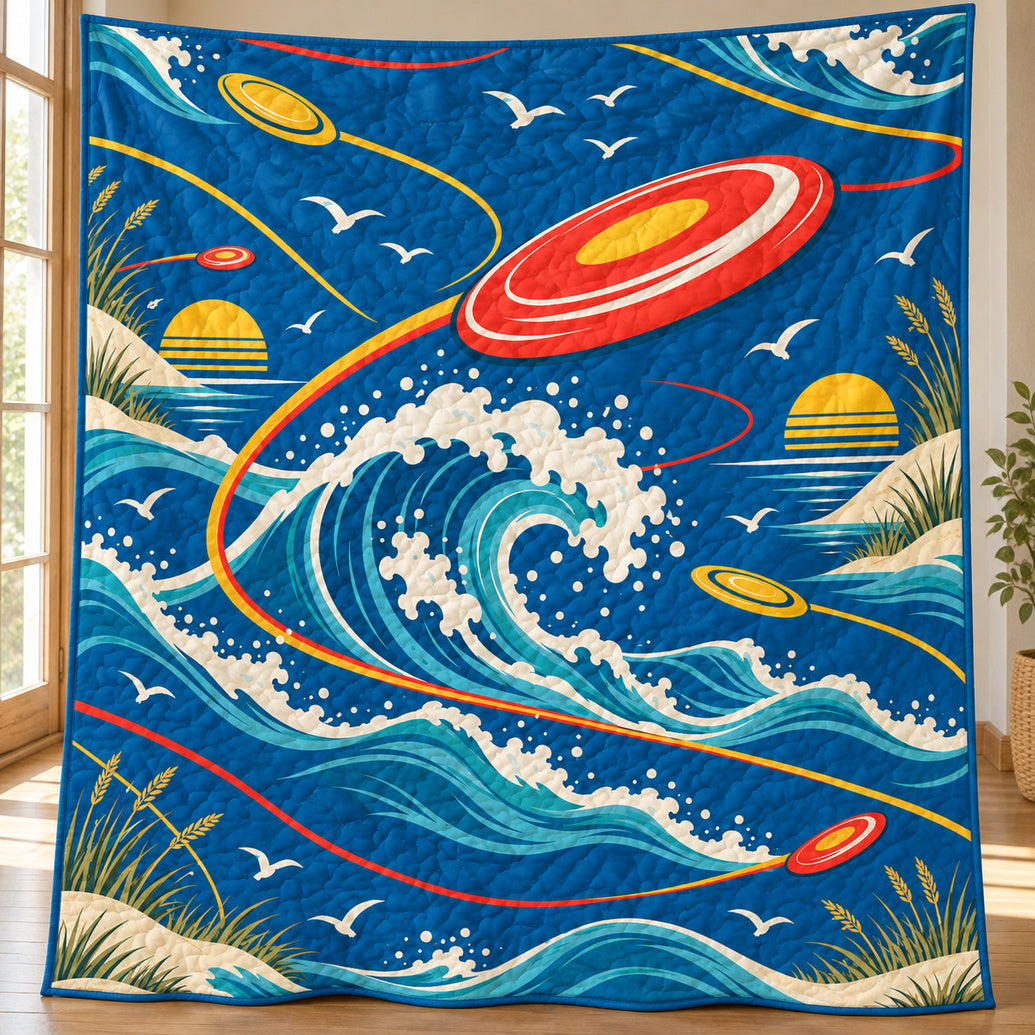 Saltwind Disc Arcs Quilt Blanket
