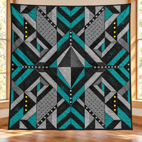 Prism Plate Gridline Quilt Blanket
