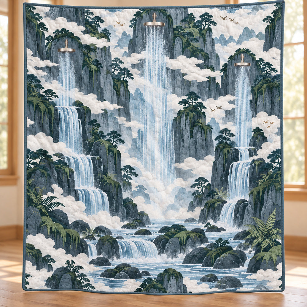Cascade Shower Canopy Quilt Blanket