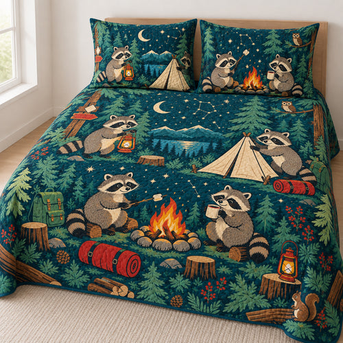 Lantern Camp Raccoon Trails Bedding Set