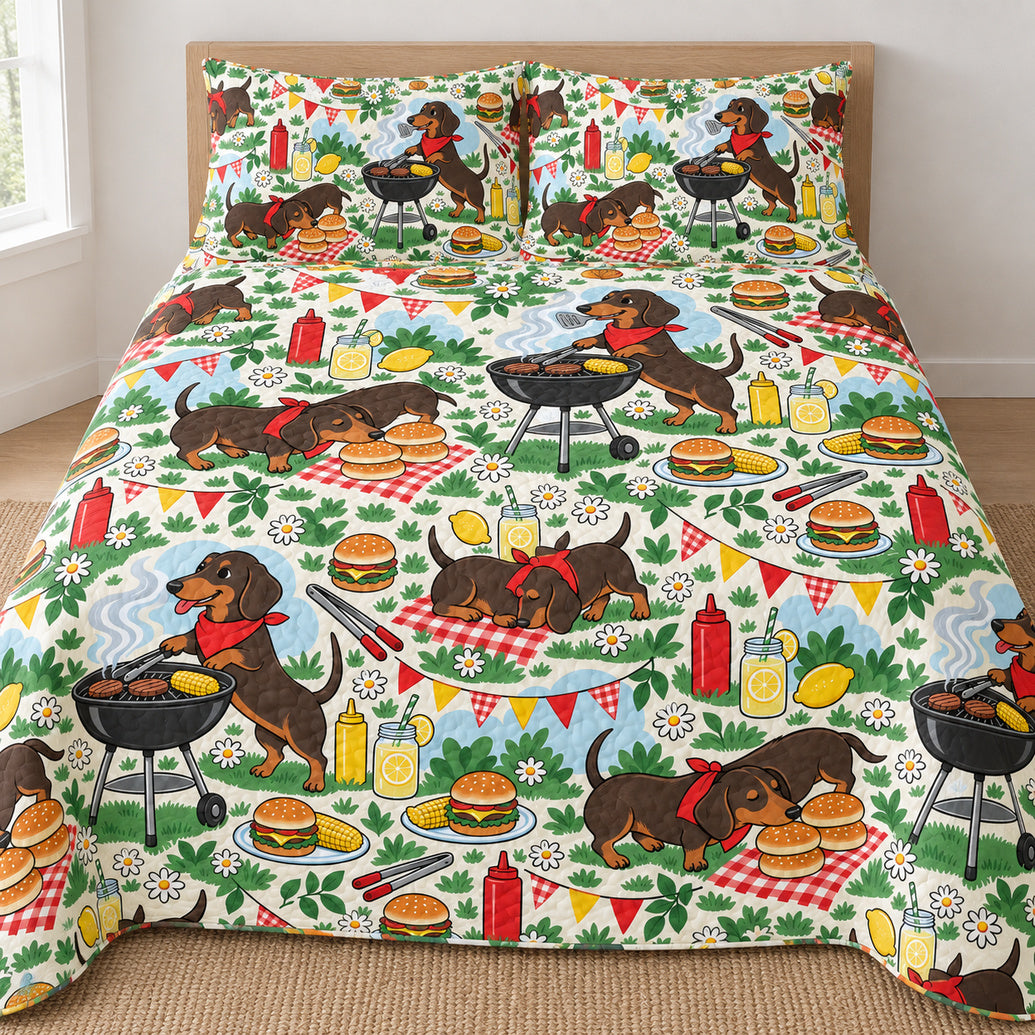 Dachshund Patio Cookout Bedding Set