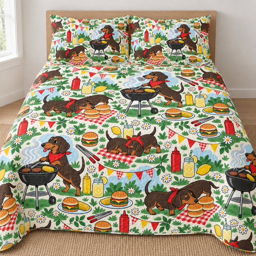 Dachshund Patio Cookout Bedding Set
