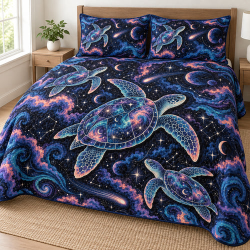 Nebula Drift Sea Turtles Bedding Set