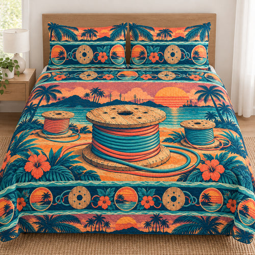 Sunset Spool Coastline Bedding Set