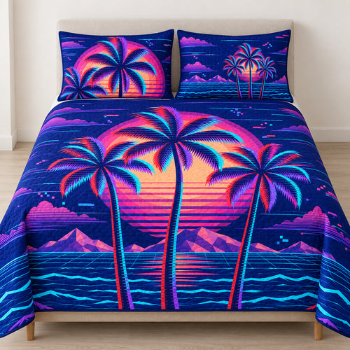 Palm Prism Sundown Bedding Set