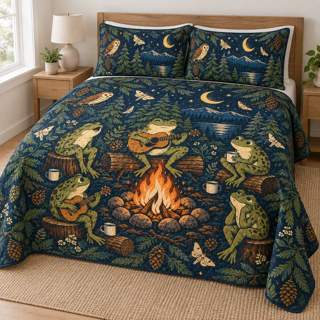 Pinefire Frog Folk Session Bedding Set
