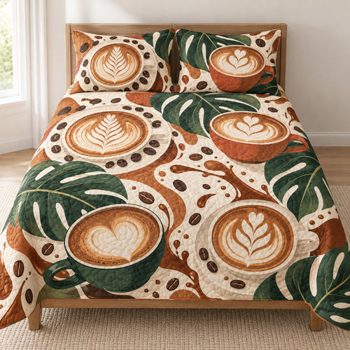 Monstera Crema Studio Bedding Set