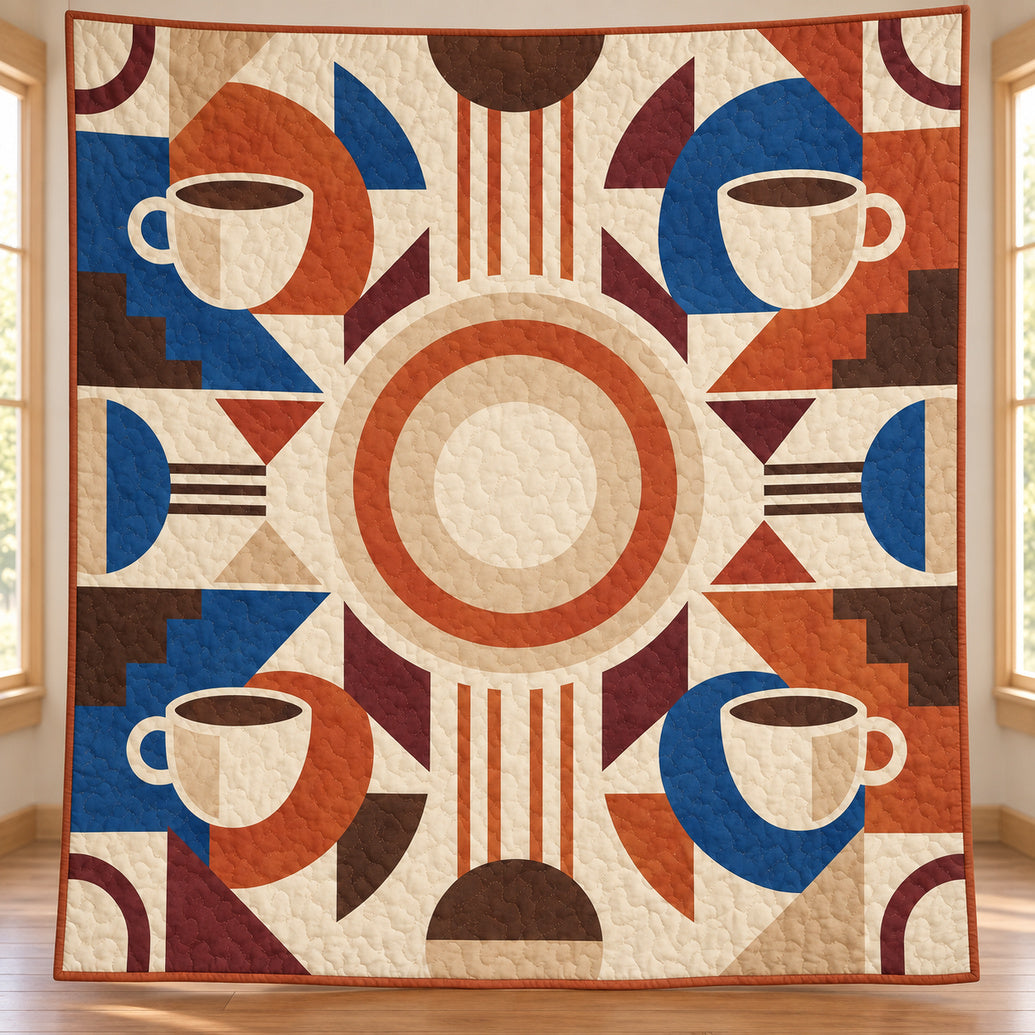 Latte Prism Cadence Quilt Blanket