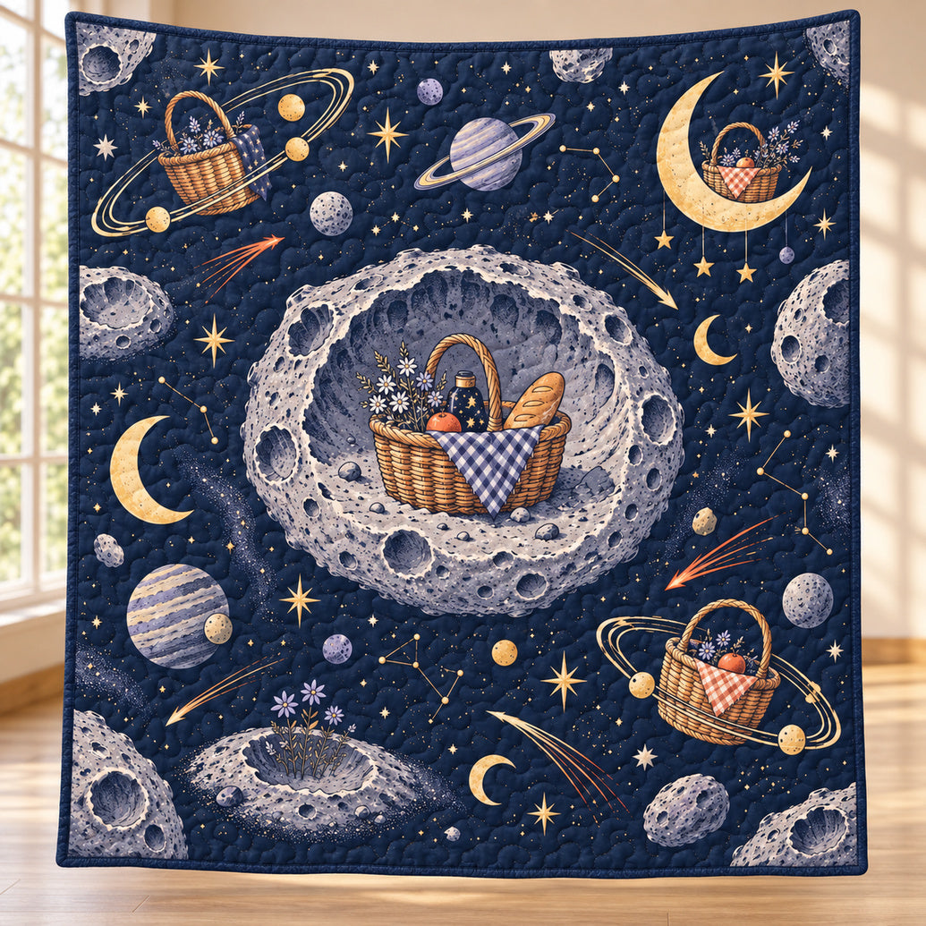 Lunar Wicker Orbit Quilt Blanket