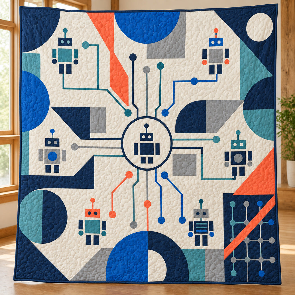 Sentinel Circuit Atlas Quilt Blanket