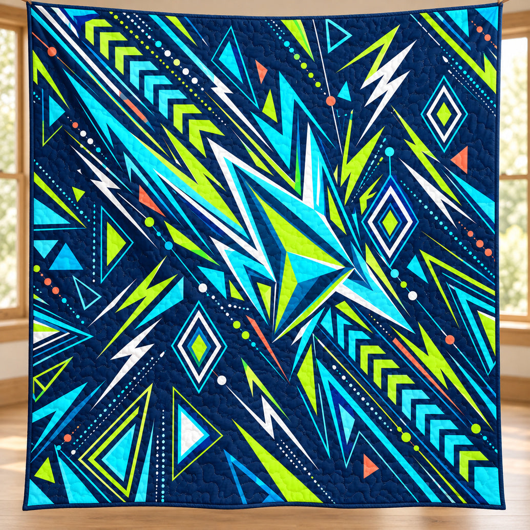 Voltage Prism Rush Quilt Blanket