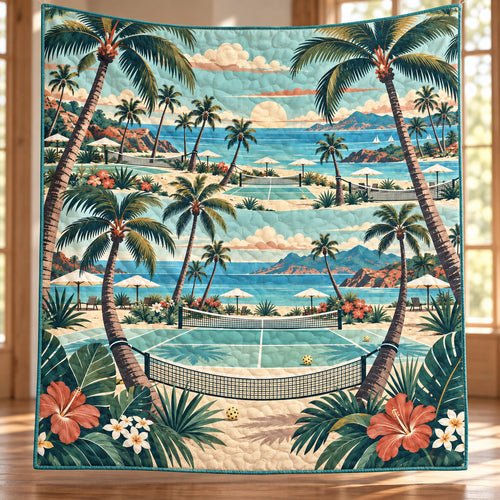 Palm Court Horizon Quilt Blanket
