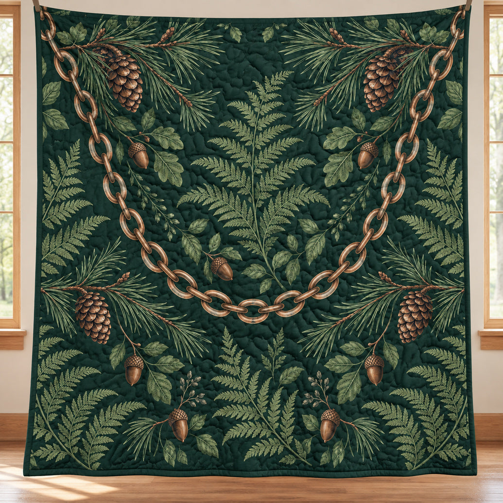 Evergreen Chain Canopy Quilt Blanket