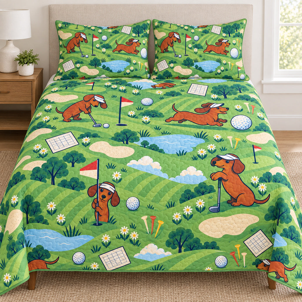 Greenside Sausage Dog Club Bedding Set